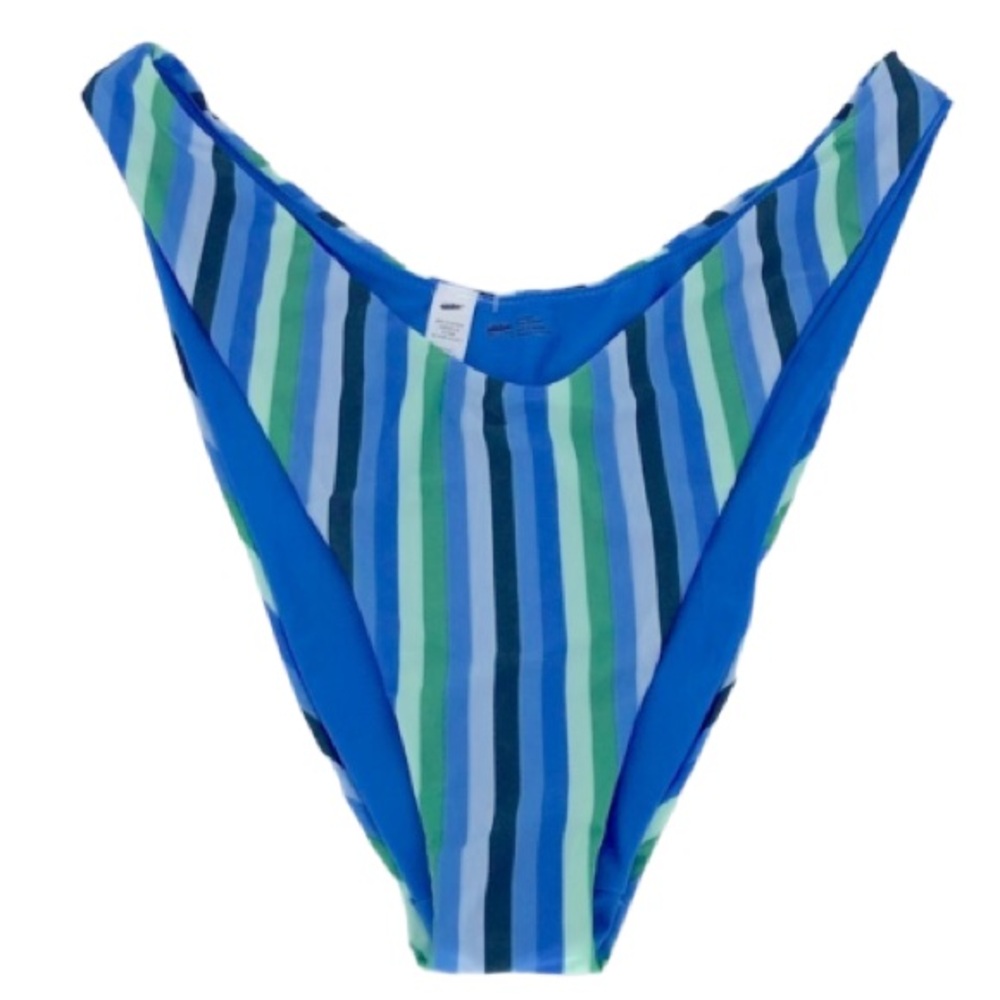 AERIE STRIPE CHEEKIER BIKINI BOTTOM